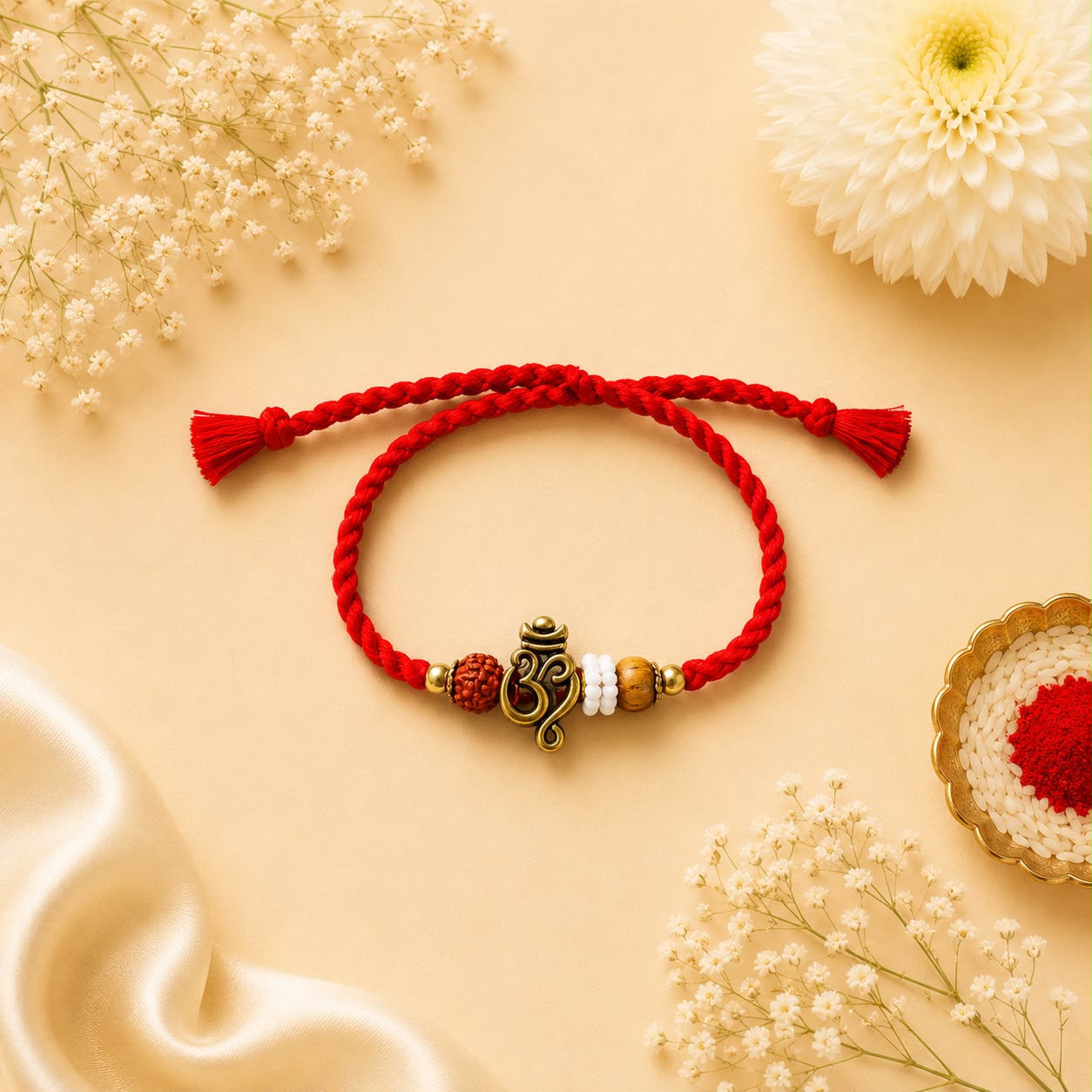Divine Om Rakhi - Red