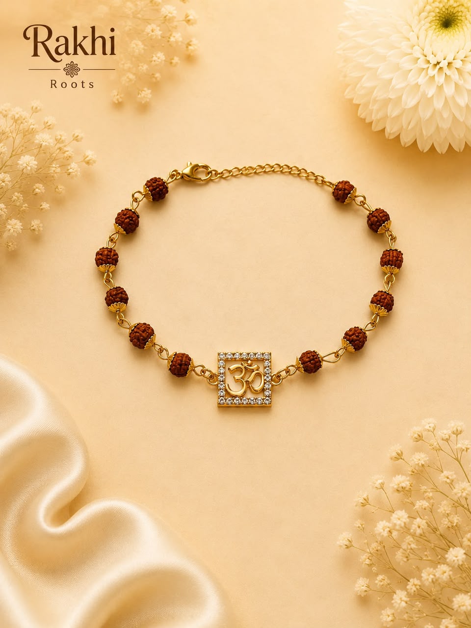 Om Rudraksha Bracelet Rakhi