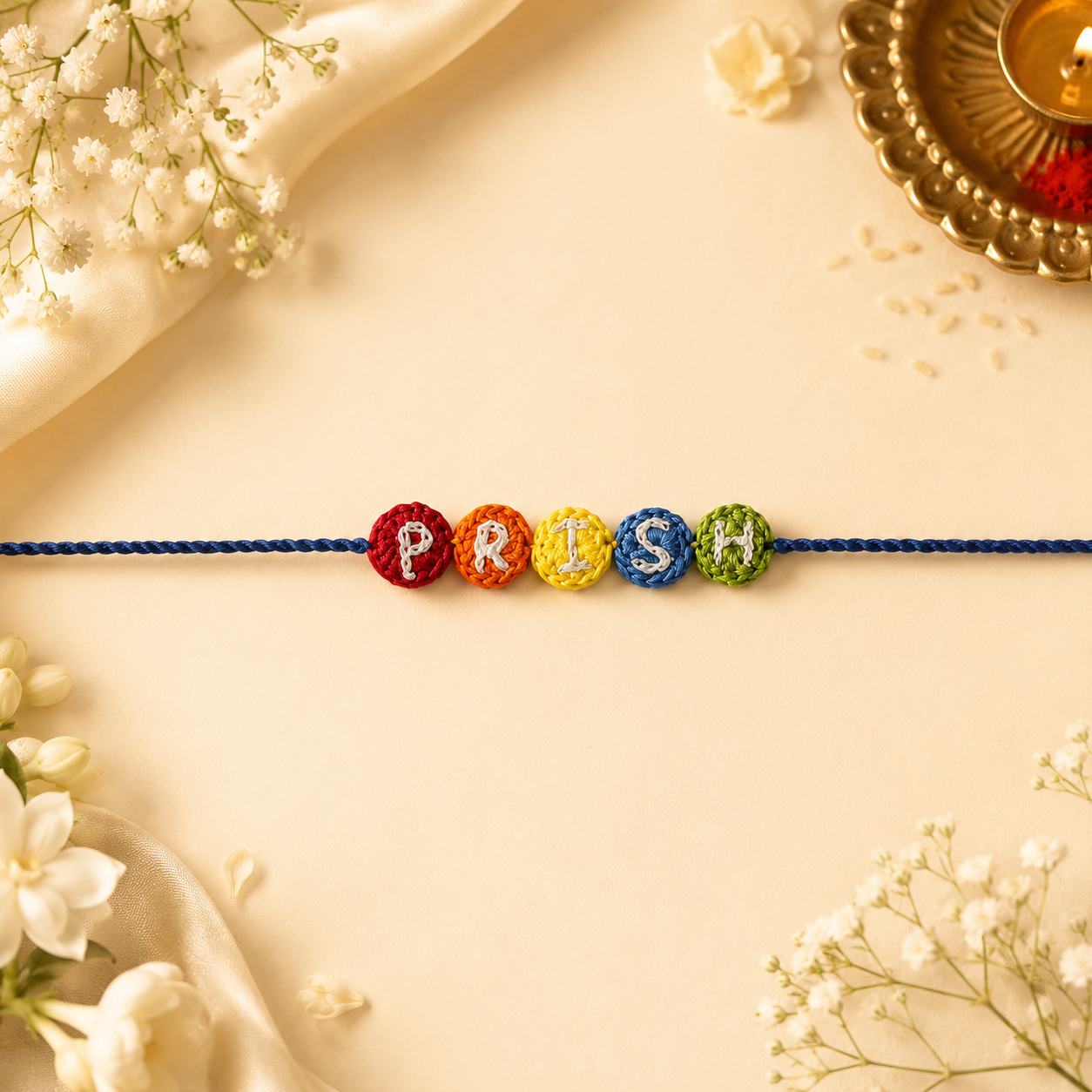 Personalised name Crochet Rakhi