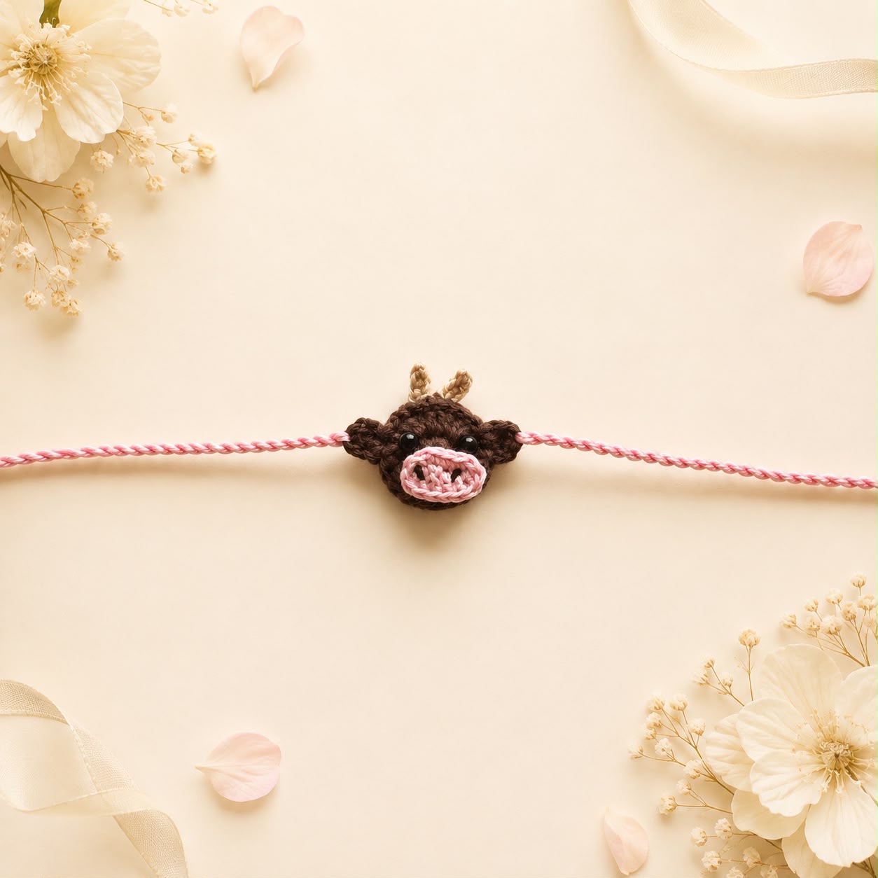 Mini Moo Crochet kids Rakhi