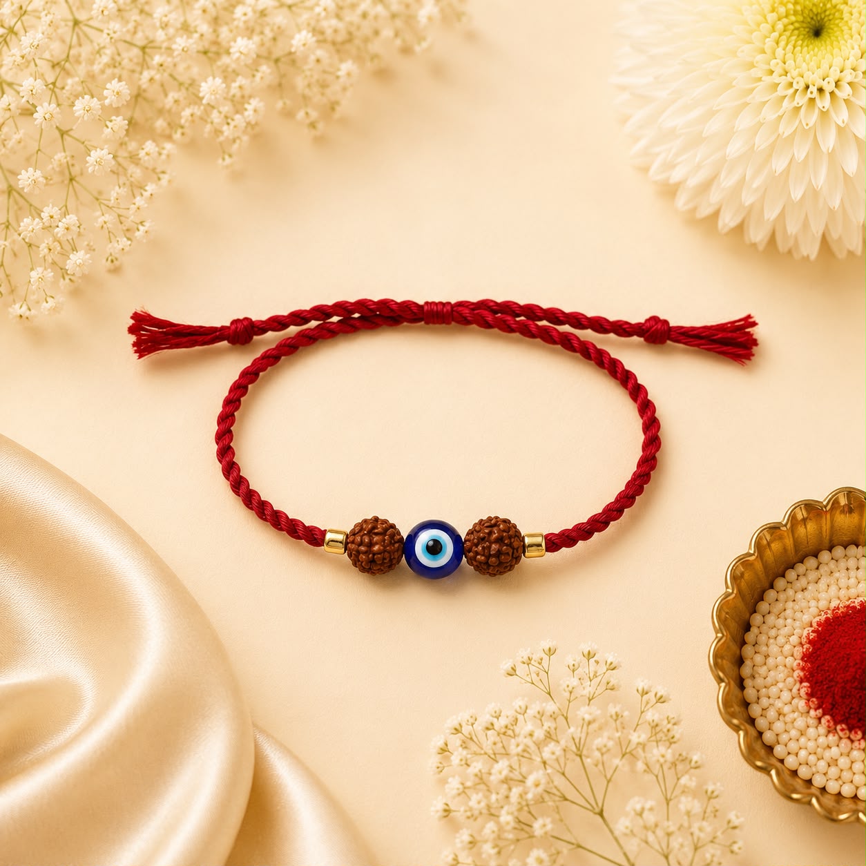 Evil Eye Rudraksha Rakhi