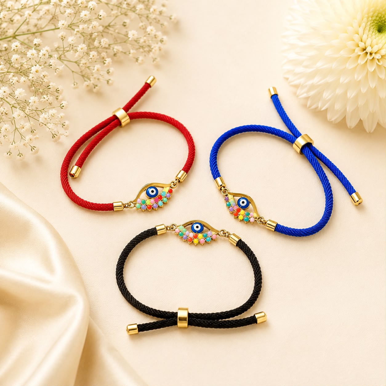 Evil Eye Charm Adjustable Rakhi