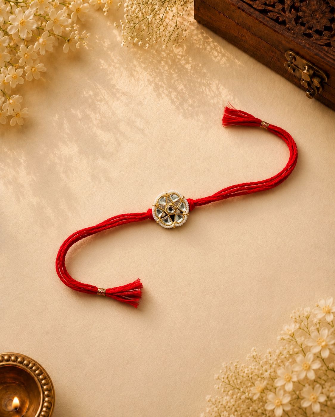 Kundan Pearl Rakhi
