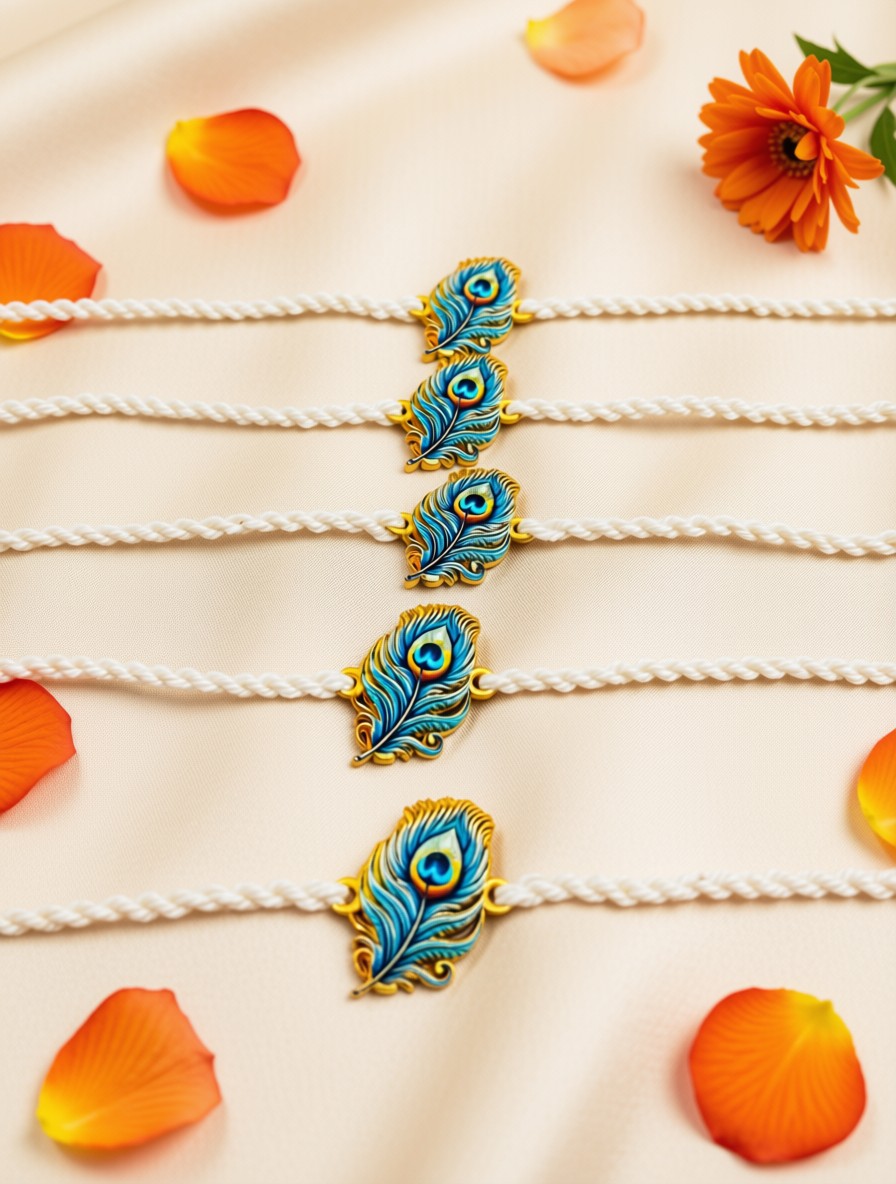 Peacock Feather Rakhi
