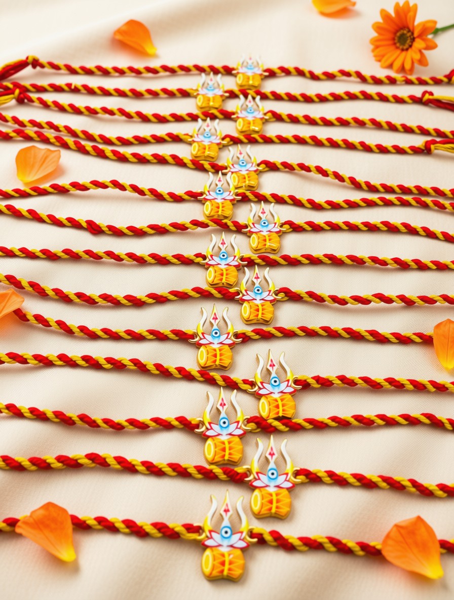 Divine Damru & Trishul Rakhi