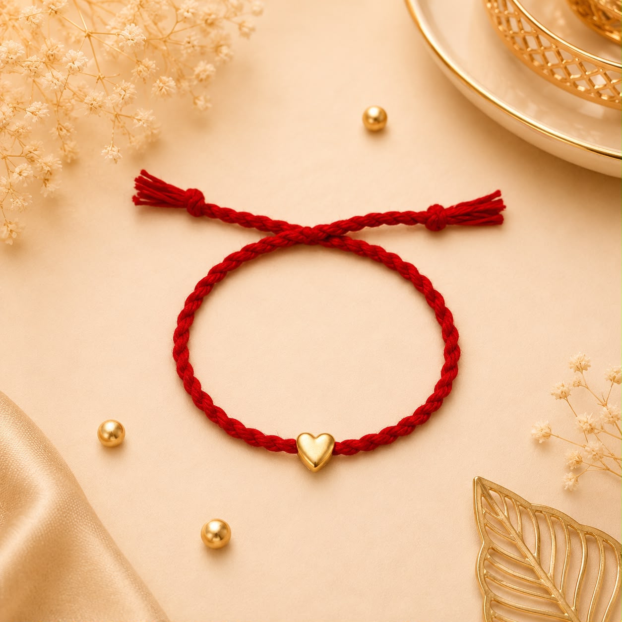 Golden Heart Rakhi for kids gallery