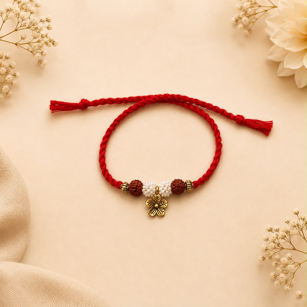 Rudraksha Floral Rakhi