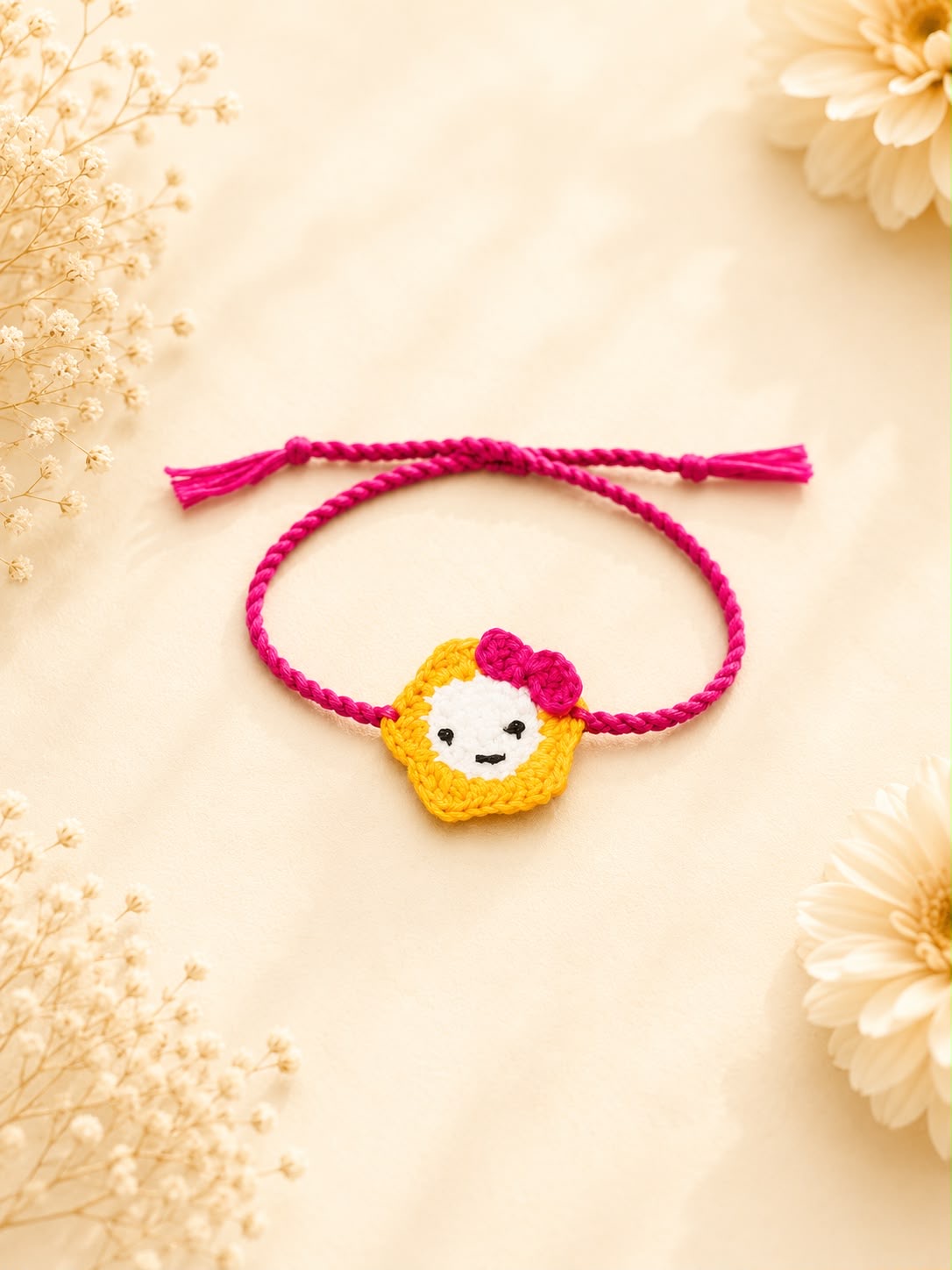 Crochet Kitty kids rakhi