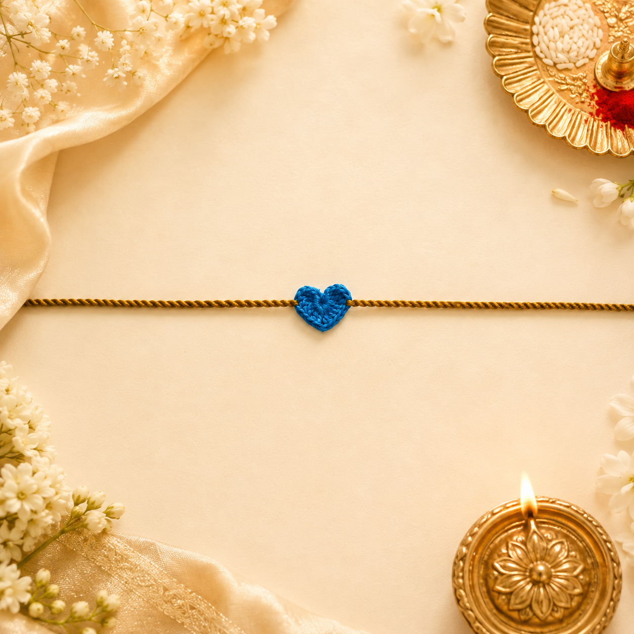 Hear Crochet rakhi (Random Colour) gallery