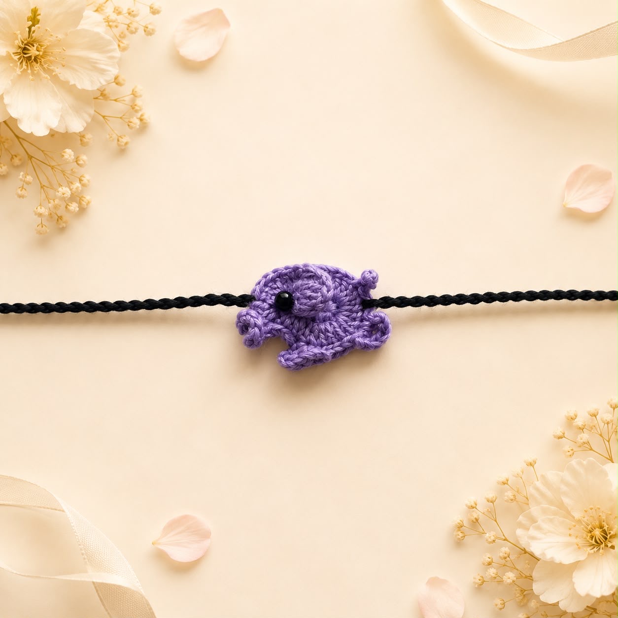 Elephant Crochet Rakhi for kids