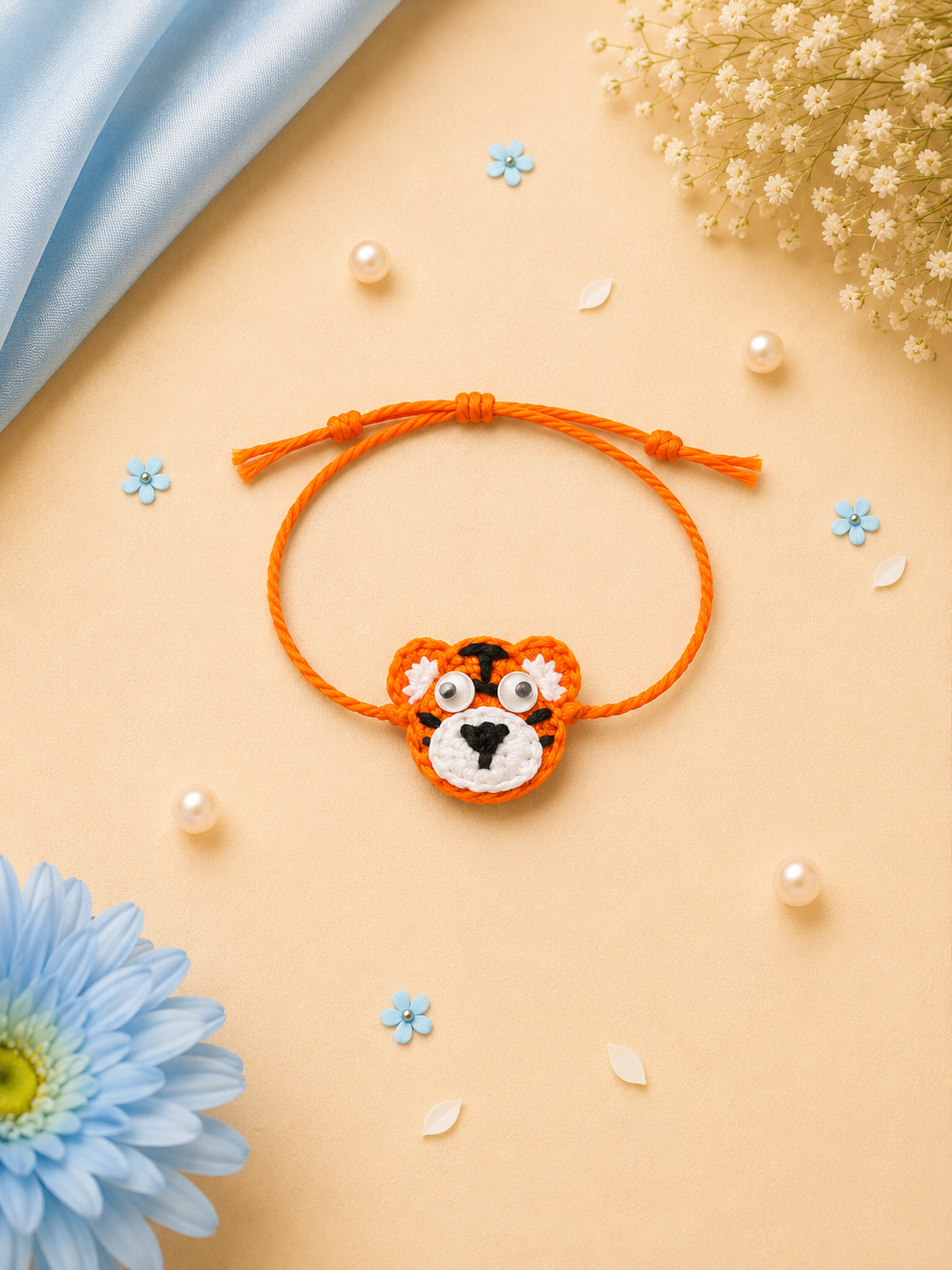 Tiny Tiger Crochet kids Rakhi
